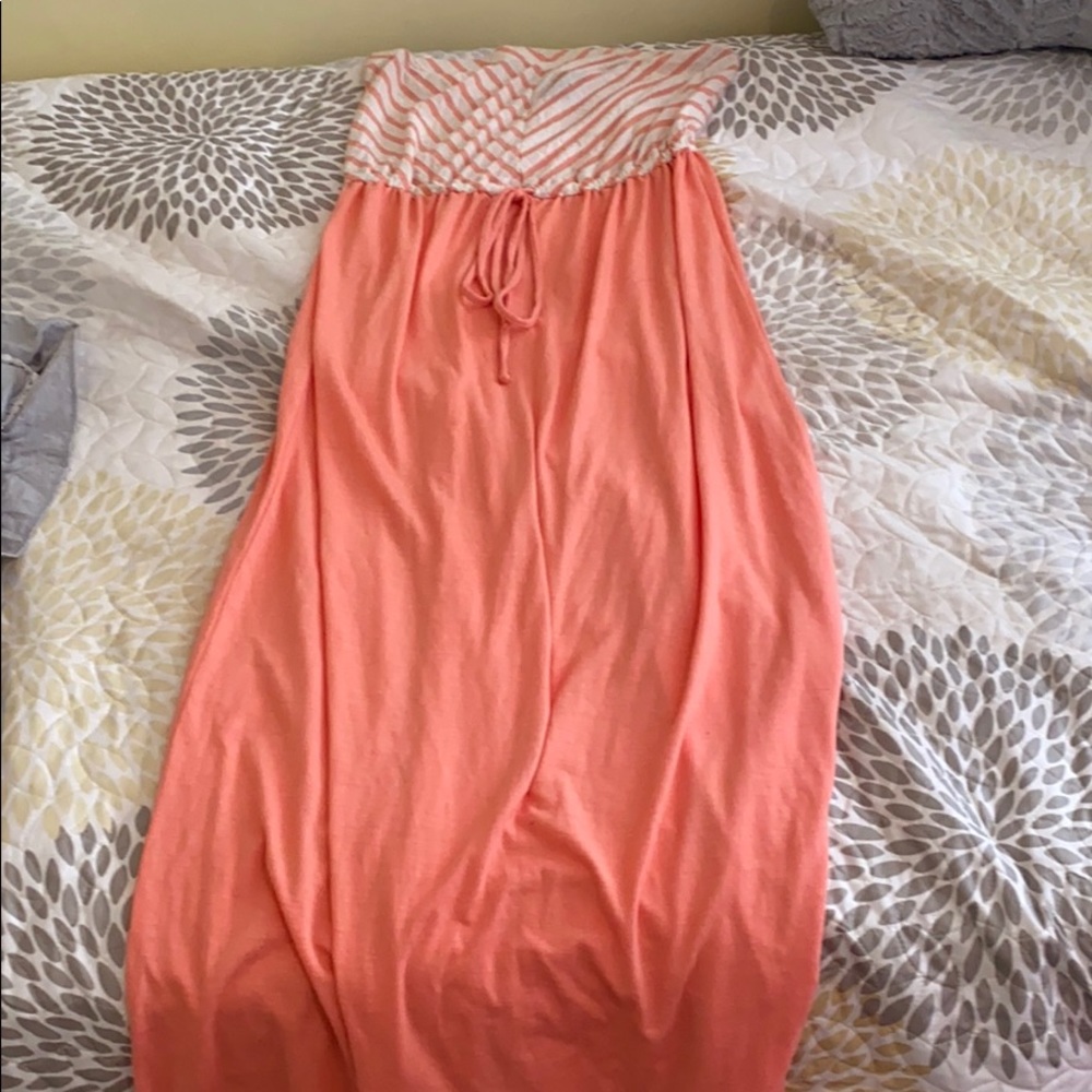 Strapless maxi dress